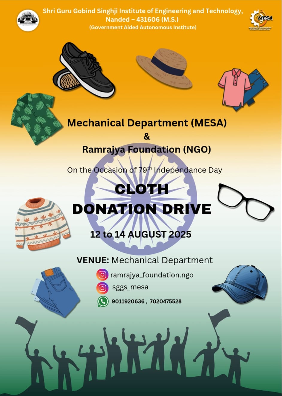 Cloth donation MESA